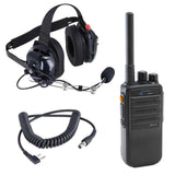Rugged Radios Crew Chief - H42 Spotter Headset and Rugged Handheld Radio Package - Blue
