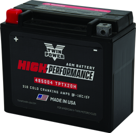 Twin Power YTX-20H High Performance Battery Replaces H-D 65991-82B Made in USA 310 CCA
