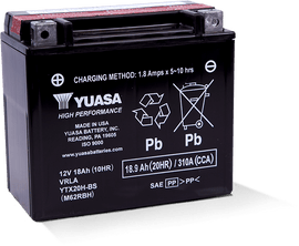 Yuasa YTX20H-BS High Performance AGM 12-Volt Battery w/Bottle