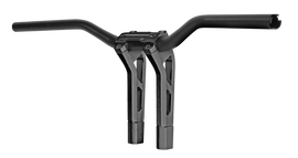 Performance Machine Phatbar H-Bar Assy, 9in Riser, 1-1/4in Bar, Int Wire, Gauge Mount - Black Ops