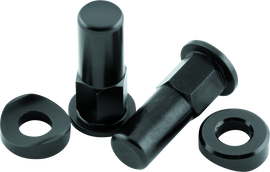 BikeMaster Rim Lock Nuts (Pair) T6 Aluminum/Black