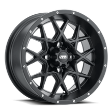 Load image into Gallery viewer, ITP Hurricane 14x7 / 4x156 BP / 4+3 Offset Matte Black Wheel