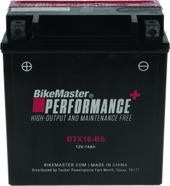 BikeMaster Battery - BTX16-BS