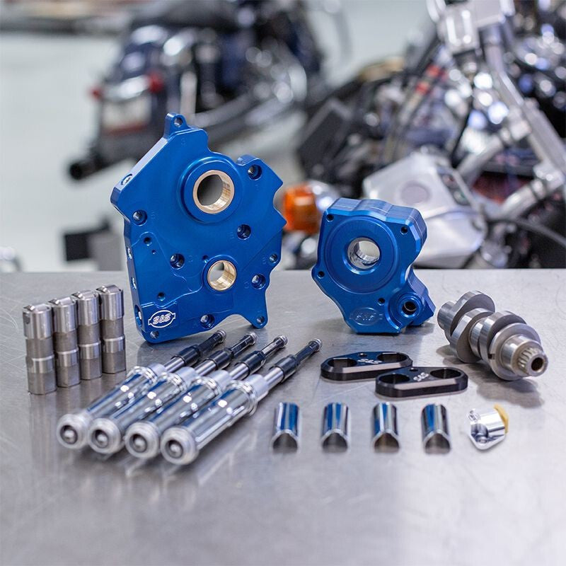 S&S Cycle 2017+ WC M8 Models Chain Drive 465C Cam Chest Kit w/ Chrm Pu ...
