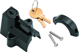 Bikers Choice Black Motorcycle Helmet Lock Fits 7/8 - 1 1/4 Tubing