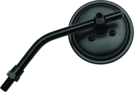 BikeMaster 3in Adjustable Round Mirror 10mm - Each - Black