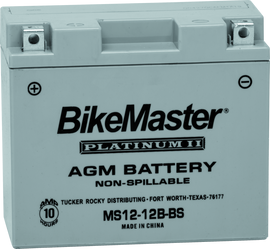 BikeMaster AGM Battery - MS12-12B-BS