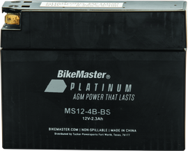 BikeMaster AGM Battery - MS12-4B-BS