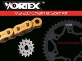 Vortex Racing V3 2.0 Chain and Sprocket Kit 3270-14,435K-41,G520SX3-106- Gold
