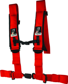 DragonFire Racing Harness- H-Style- 4-point- EZ-Adjust- 3in Buckle- Red