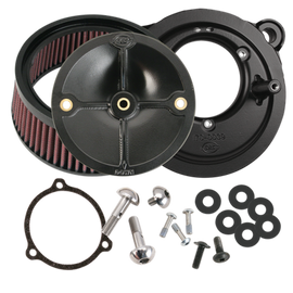 S&S Cycle 2008+ BT w/ S&S 58mm Throttle Body Stealth Air Cleaner Kit w/o Cover