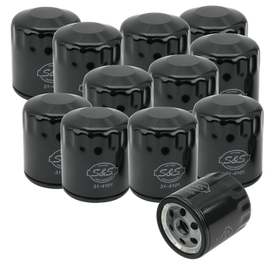 S&S Cycle Sportster/Evolution Models Black Oil Filters - 12 Pack