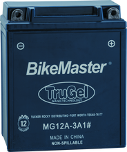 Load image into Gallery viewer, BikeMaster TruGel Battery - MG12A-3A1