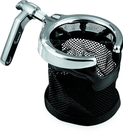 Kuryakyn Drink Holder Mesh Basket with Perch Mount Universal Chrome
