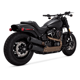 Vance & Hines HD Softail 18-22 Fatbob Hi-Output S/O Black Slip-On Exhaust