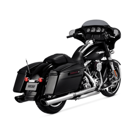 Vance & Hines HD Dresser 17-22 Twin Slash Round Chrome Slip-On Exhaust