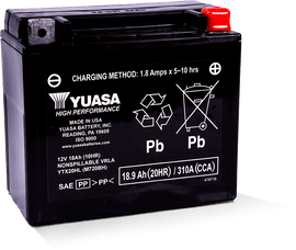 Yuasa YTX20HL Maintenance Free AGM 12-Volt Battery